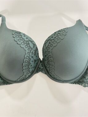Victoria's Secret Lace-Accent T-Shirt Bra - Sage Green